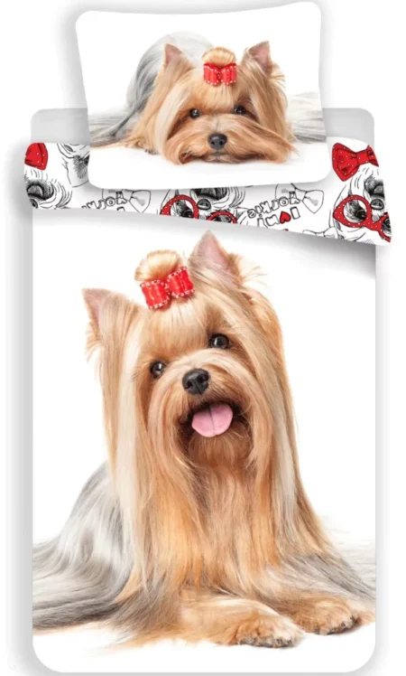 Animal Pictures dekbedovertrek Yorkshire Terrier 140 x 200 cm 70 x 90 cm - Katoen