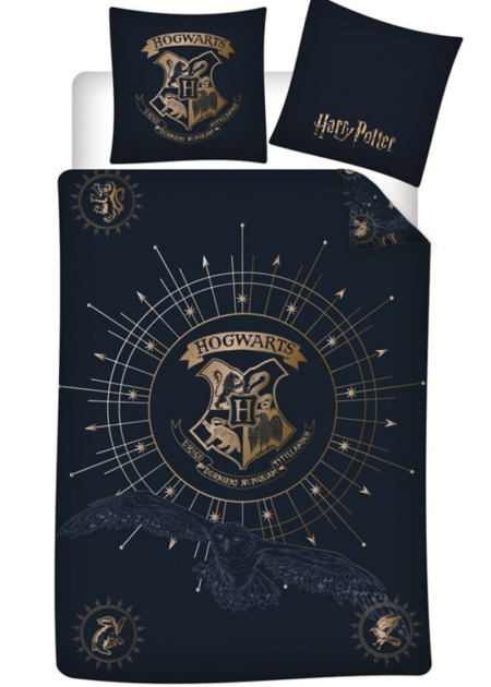 Harry Potter Dekbedovertrek zwart 140 x 200 cm - polykatoen