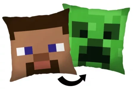 Minecraft Steve Creeper sierkussen 40X40 cm
