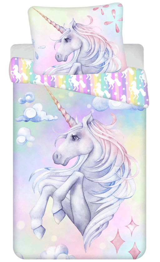 Unicorn Dekbedovertrek - Eenpersoons - 140 x 200 cm - Katoen