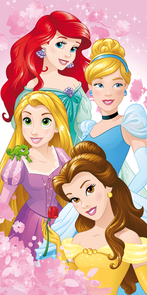 Disney Princess strandlaken Roze Bloemen 70 x 140 cm pre order