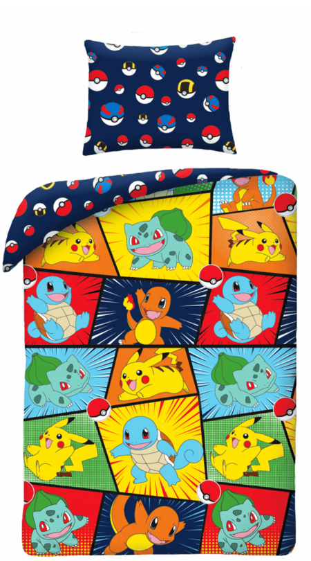 Pokemon Dekbedovertrek ready 140 x 200 cm - 90 x 70 cm - Katoen