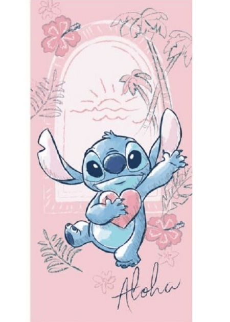 Stitch strandlaken Roze 70 x 140 cm Polyester