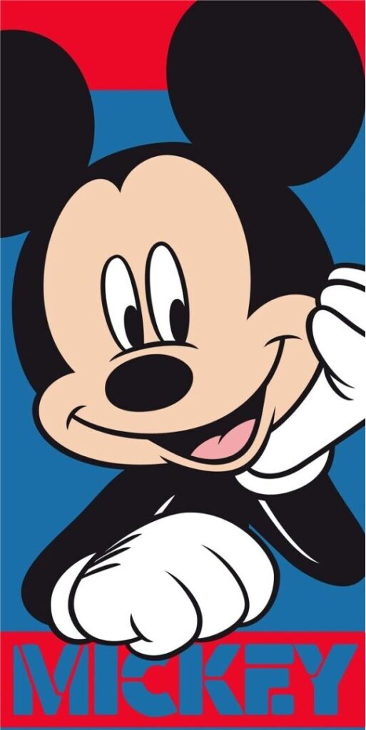 Mickey Mouse strandlaken 70 x 140 cm - Happy -Polyester