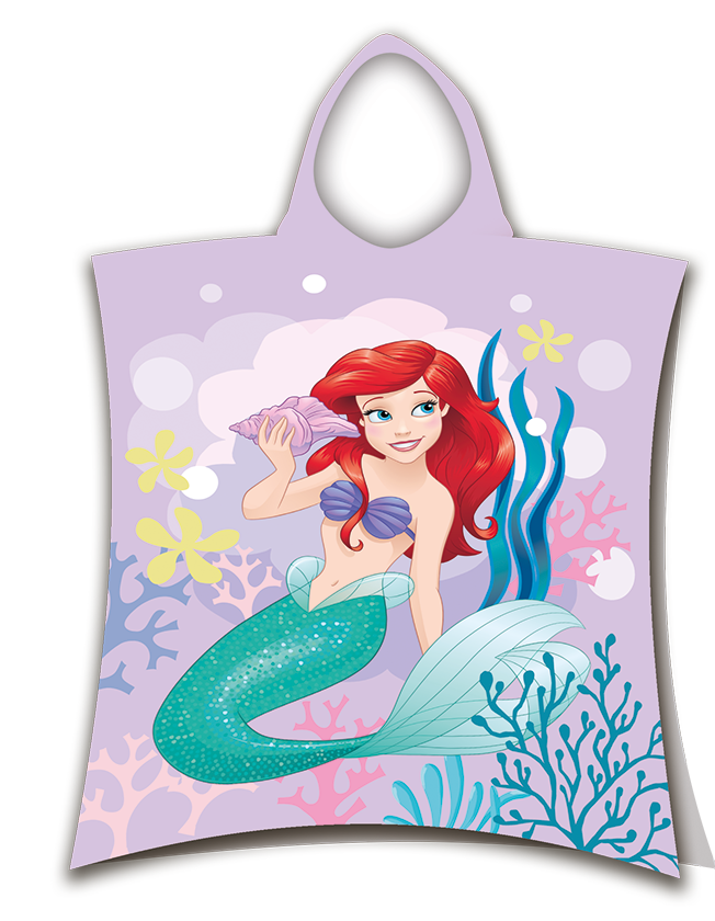 De Kleine Zeemeermin poncho - 50 x 115 cm - Katoen - pre order