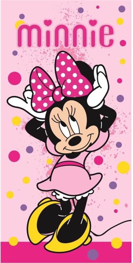 Minnie Mouse strandlaken Strik 70 x 140 cm Roze