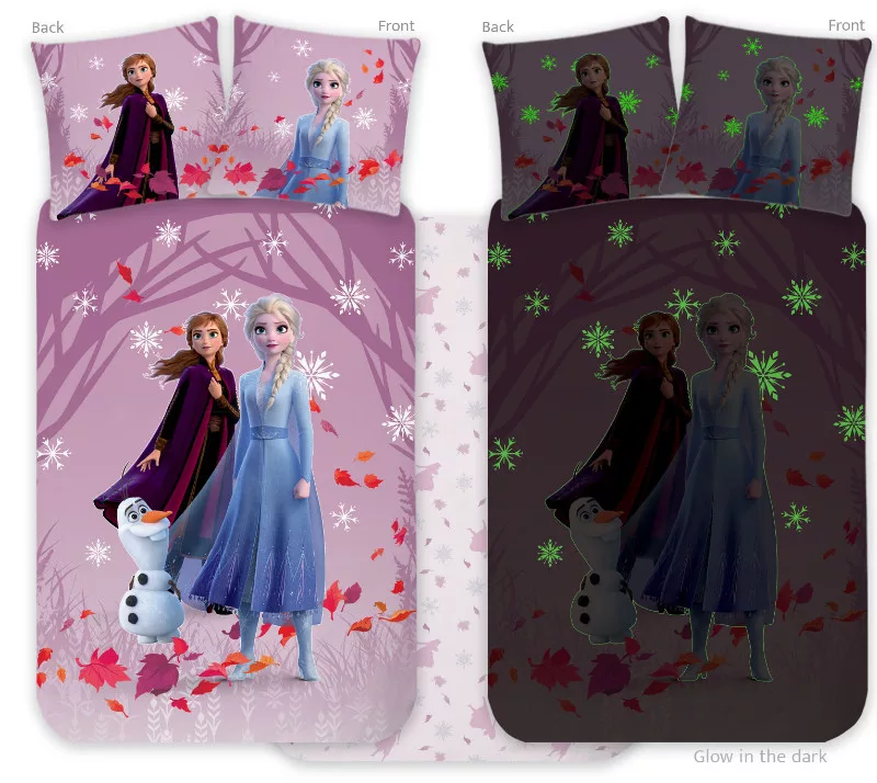 Frozen Peuterdekbedovertrek Glow in the Dark  - 100 x 135 cm - Katoen