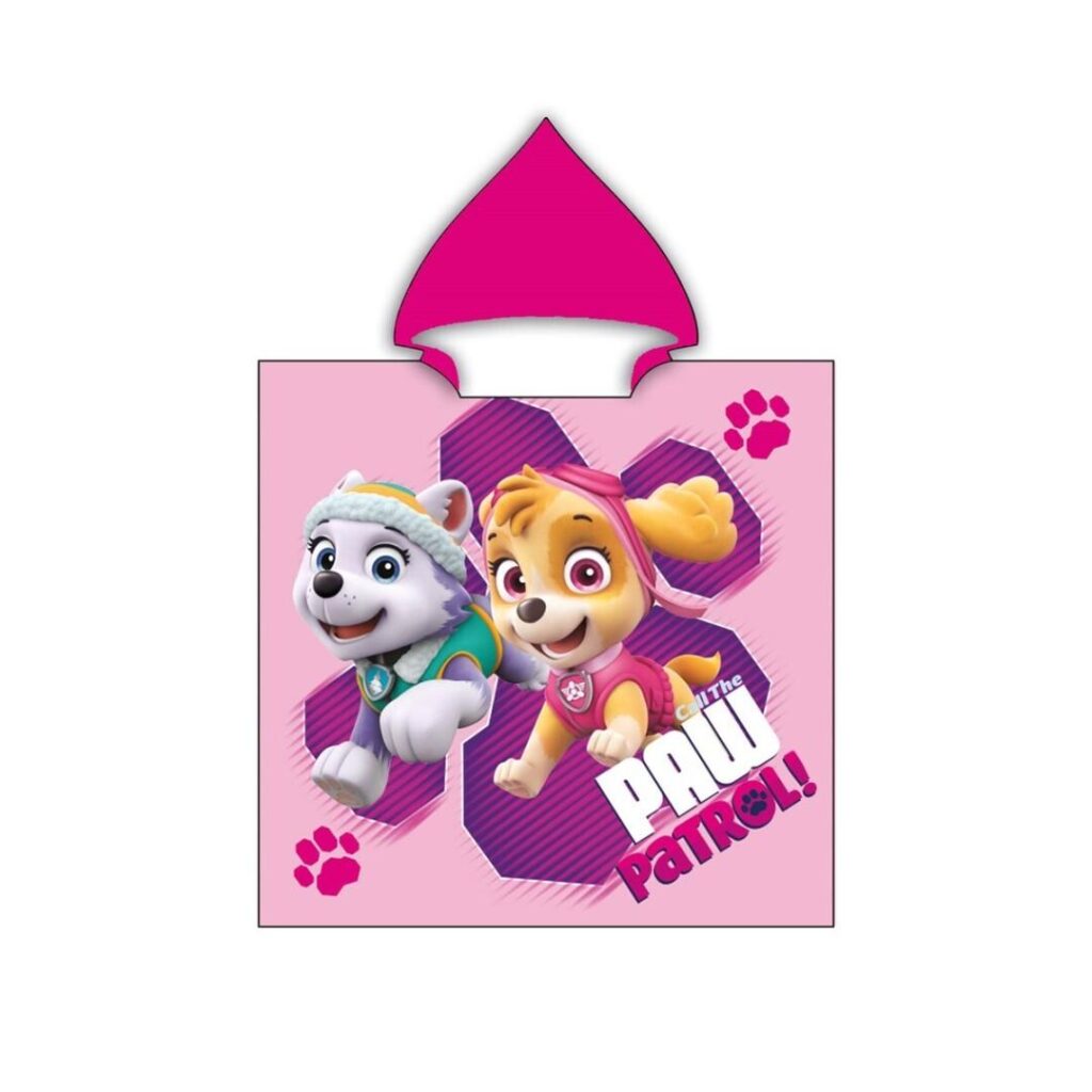 Paw Patrol poncho roze 55 x 110 cm - polyester