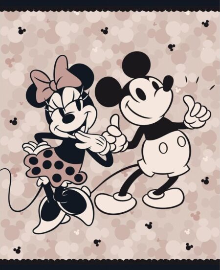Mickey en Minnie Mouse fleece plaid 130 x 160 cm - polyester - pre order