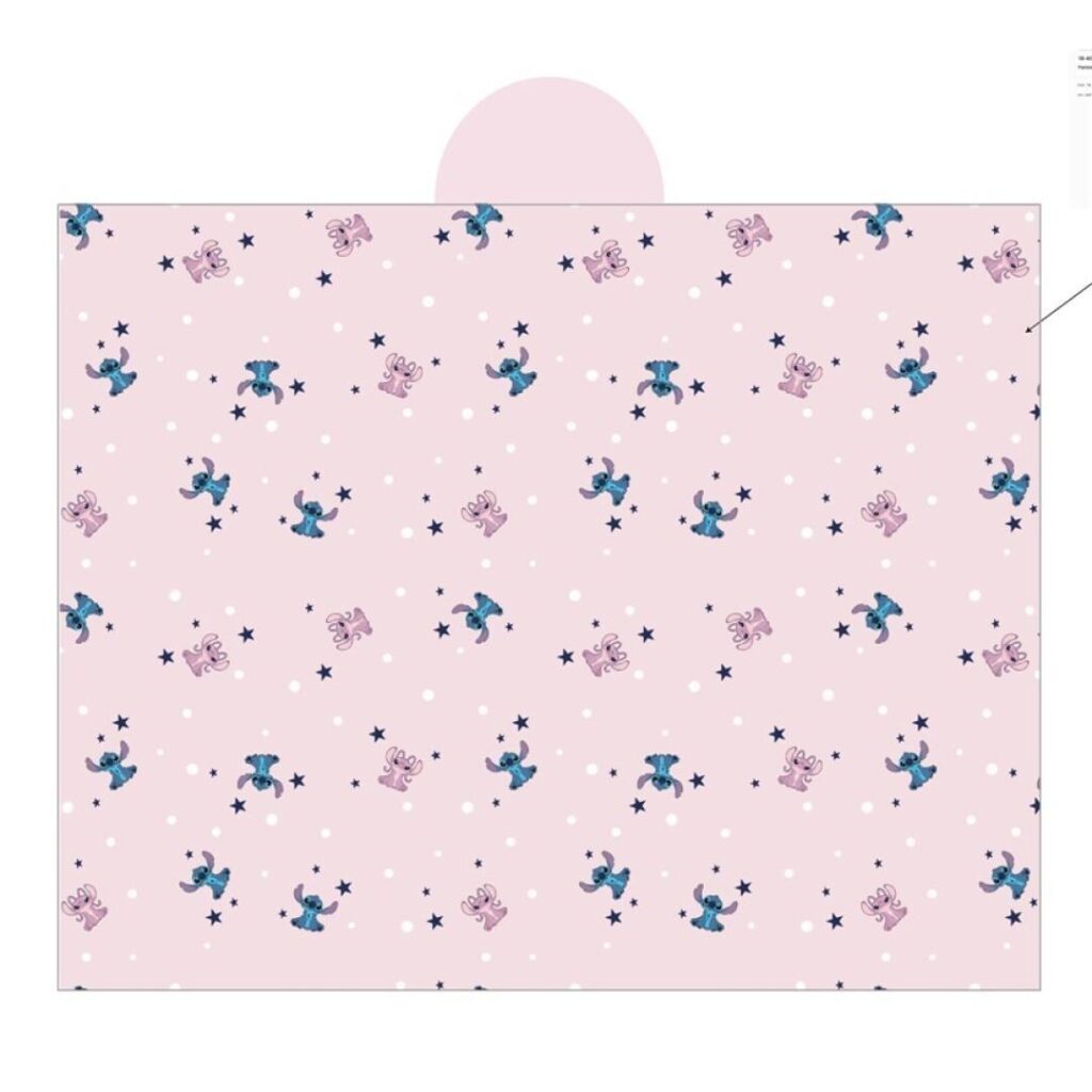 Stitch fleece plaid met capuchon 120 x 150 cm - polyester - pre order