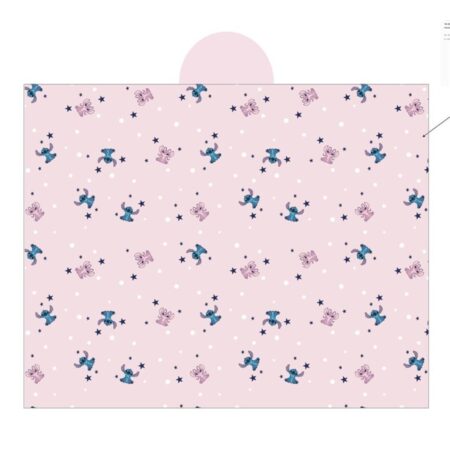 Stitch fleece plaid met capuchon 120 x 150 cm - polyester - pre order