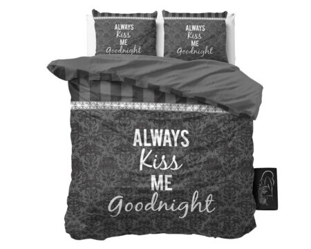 Sleeptime Kiss your Love Grijs 135 x 200/220 cm
