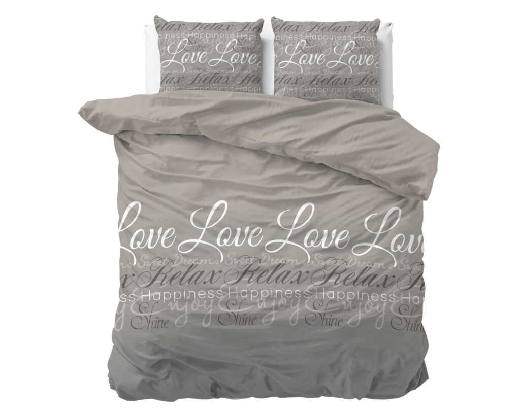 Sleeptime Flanel Love and Relax Taupe 200 x 200/220 cm