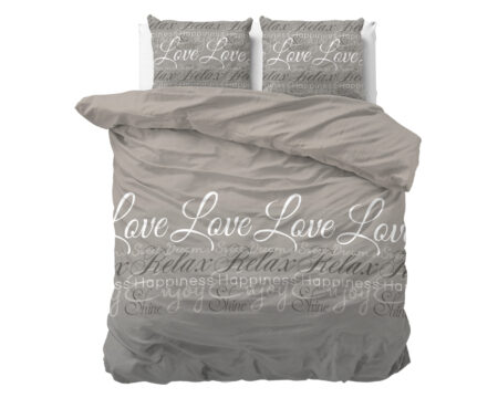 Sleeptime Flanel Love and Relax Taupe 200 x 200/220 cm
