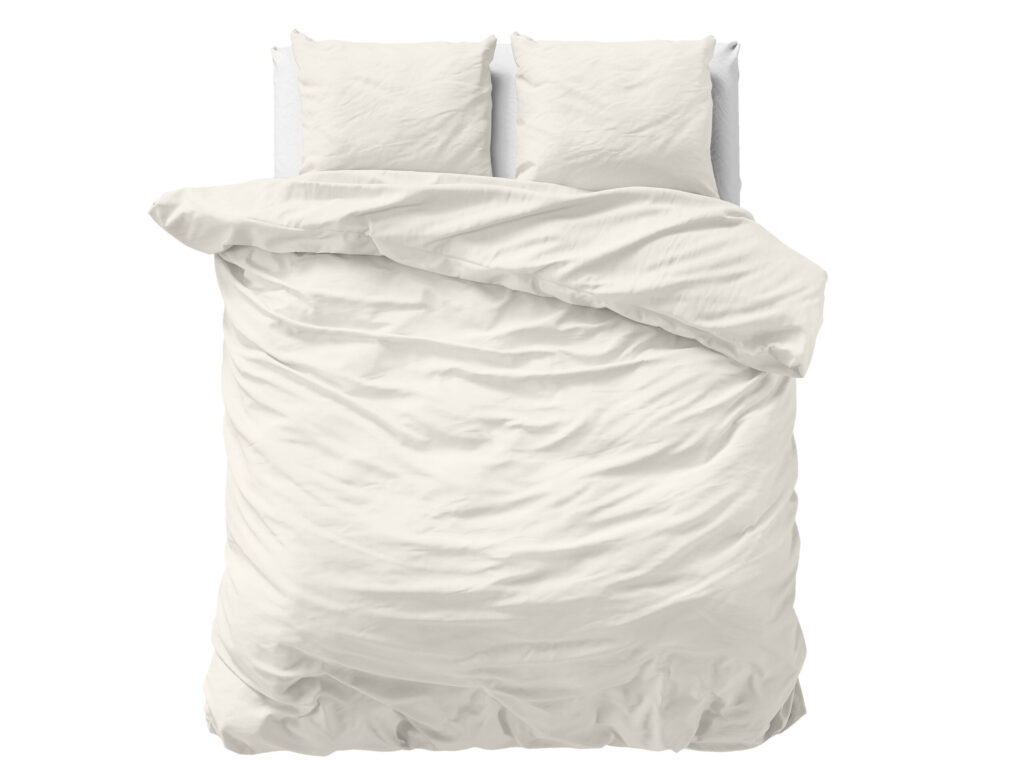 Primaviera Deluxe Uni Satijn Dekbedovertrek Creme 200 x 200/220 cm
