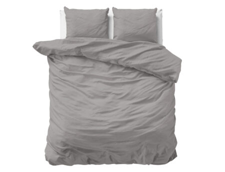 Primaviera Deluxe Uni Satijn Dekbedovertrek Grijs 135 x 200/220 cm