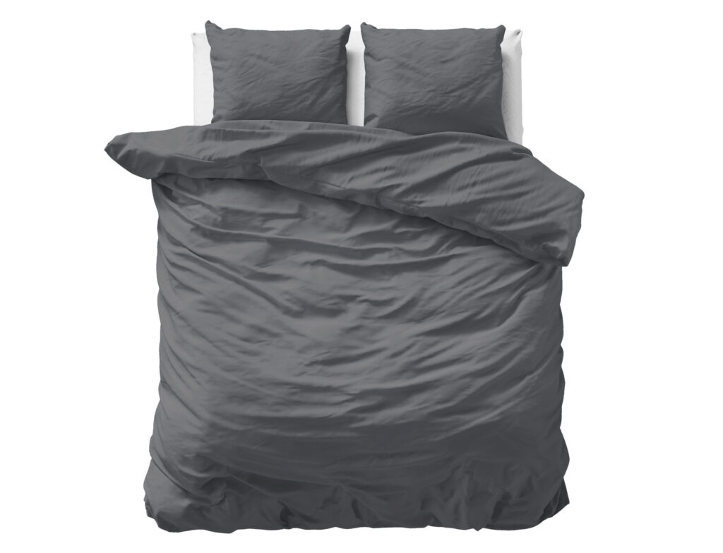 Primaviera Deluxe Uni Satijn Dekbedovertrek Antraciet 240 x 200/220 cm