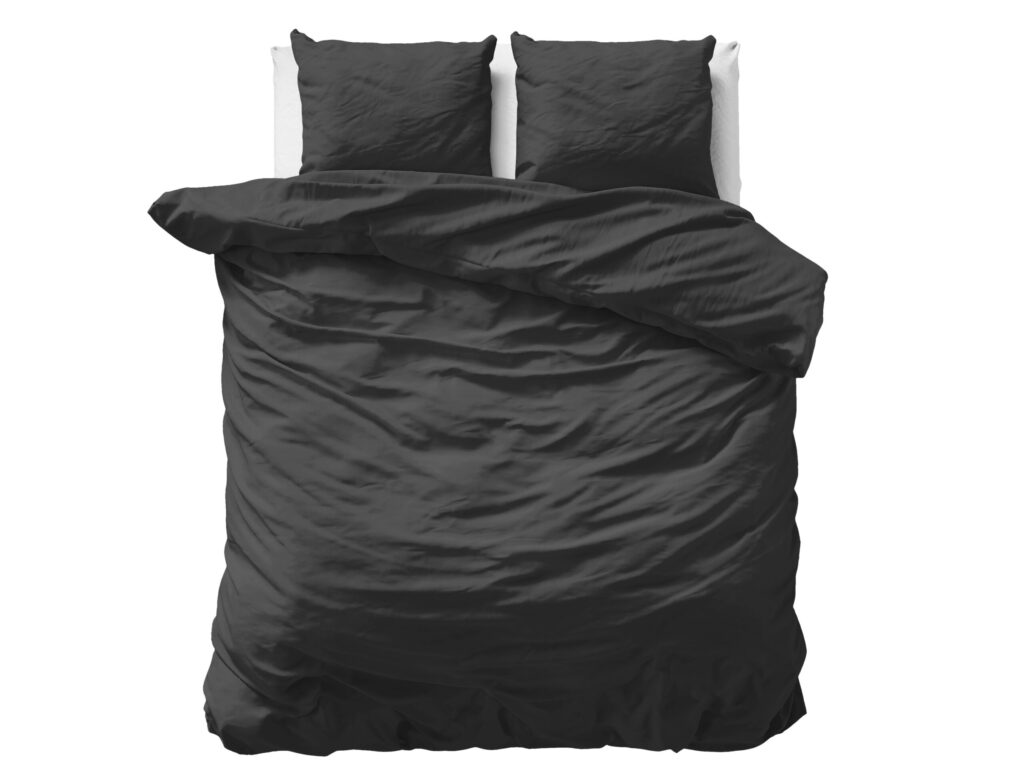 Primaviera Deluxe Uni Satijn Dekbedovertrek Zwart 240 x 200/220 cm