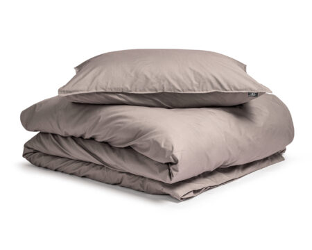 Primaviera Deluxe Egyptisch Katoen Uni Dekbedovertrek Taupe 135 x 200/260 cm