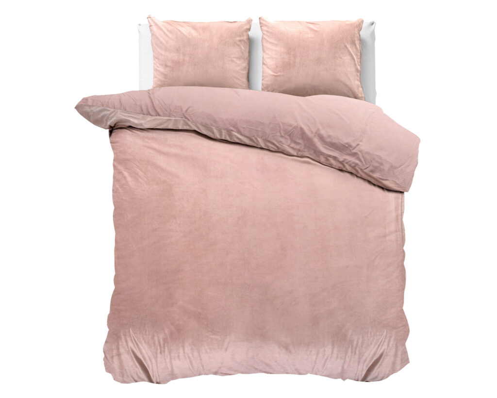 Sleeptime Velvet Uni Dekbedovertrek Roze 200 x 220 cm