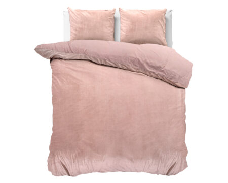 Sleeptime Velvet Uni Dekbedovertrek Roze 200 x 220 cm