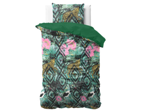 Sleeptime Velvet Botanical forest Groen 140 x 220 cm