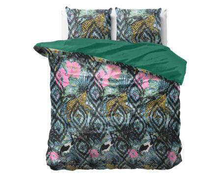 Sleeptime Velvet Botanical forest Groen 240 x 220 cm