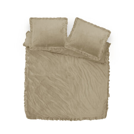 Sleeptime Velvet Ruffles Iced Coffee 200 x 220 cm