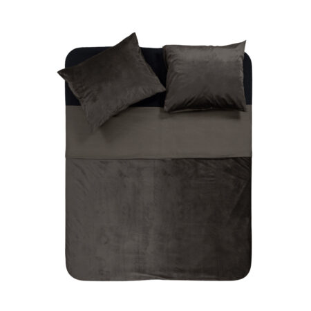 Sleeptime Velvet Piping Deep Taupe 240 x 220 cm