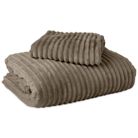 Sleeptime Rib Teddy Taupe 240 x 200/220 cm