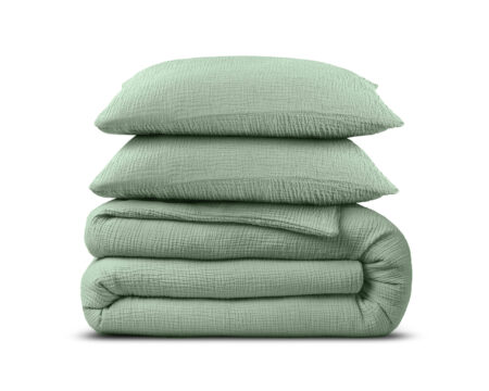 Dreamhouse Mousseline Perkal Groen 200 x 200/220 cm