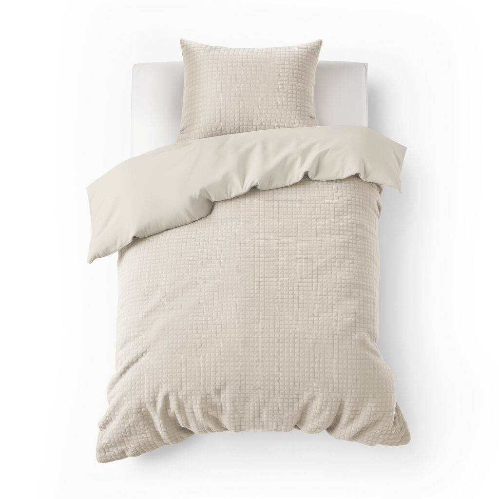 Sleeptime Check Teddy Beige 140 x 200/220 cm