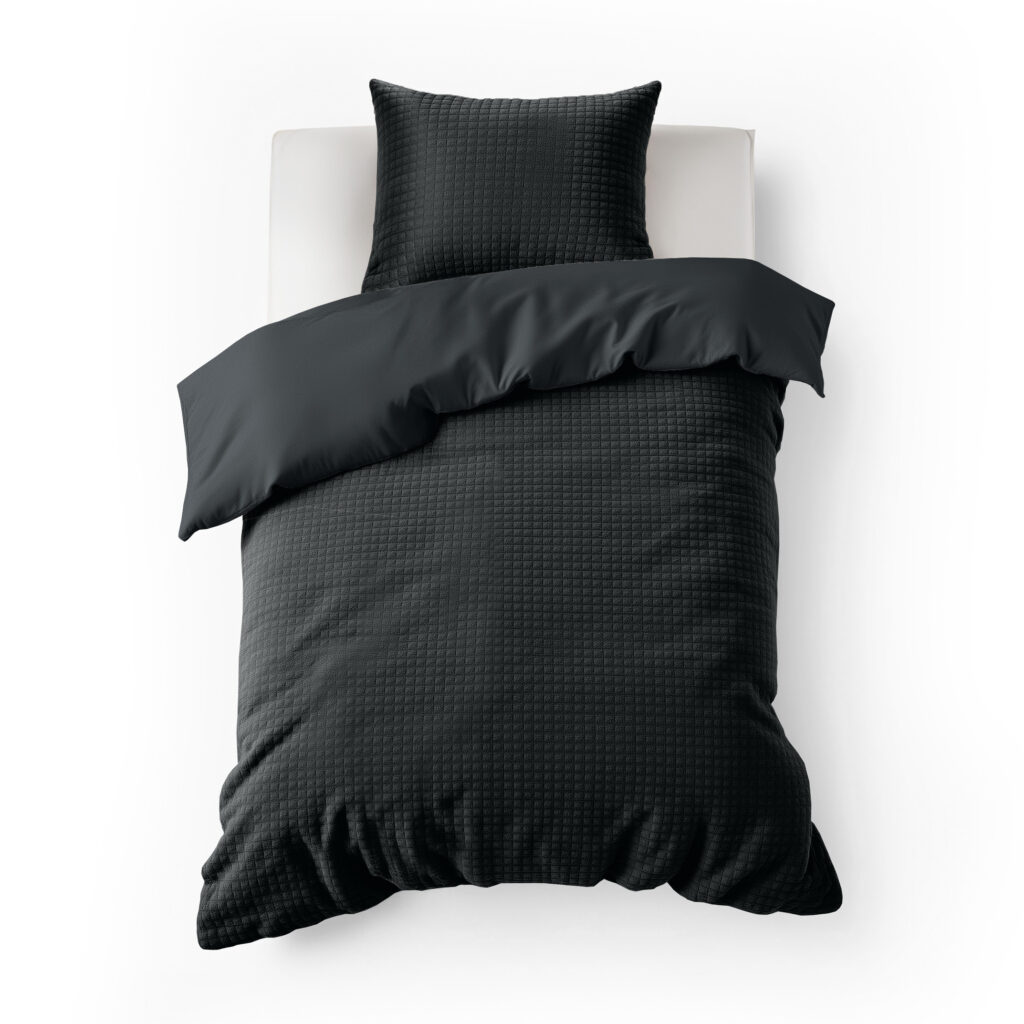 Sleeptime Check Teddy Antraciet 140 x 200/220 cm