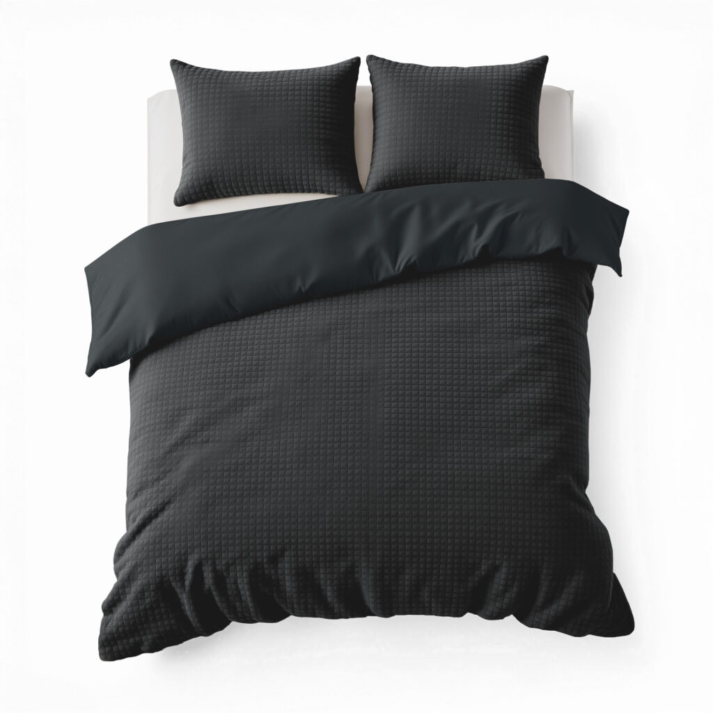 Sleeptime Check Teddy Antraciet 200 x 200/220 cm