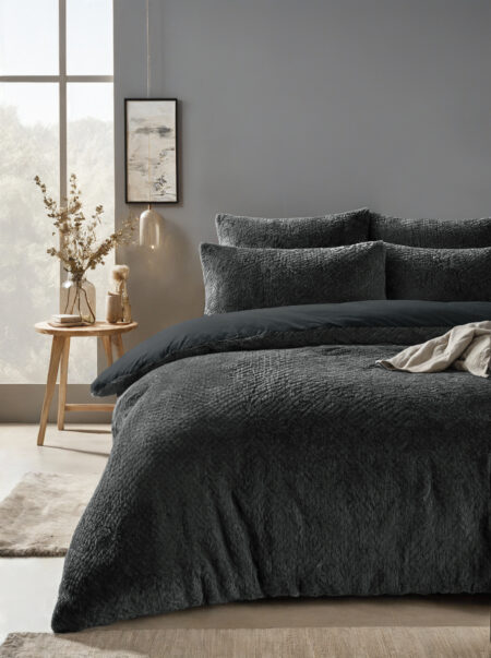 Sleeptime Fur Teddy Antraciet 140 x 200/220 cm