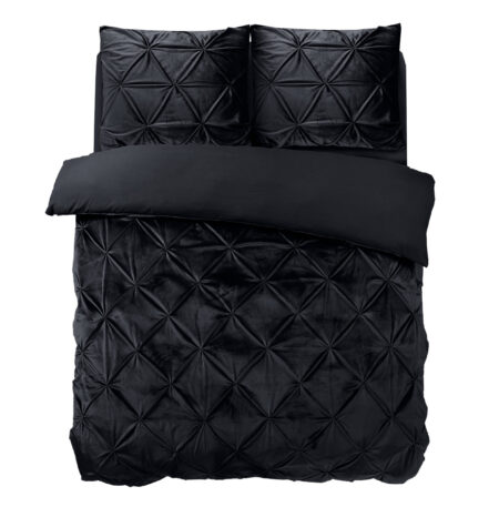 Sleeptime Velvet Pintuck Zwart 140 x 200/220 cm