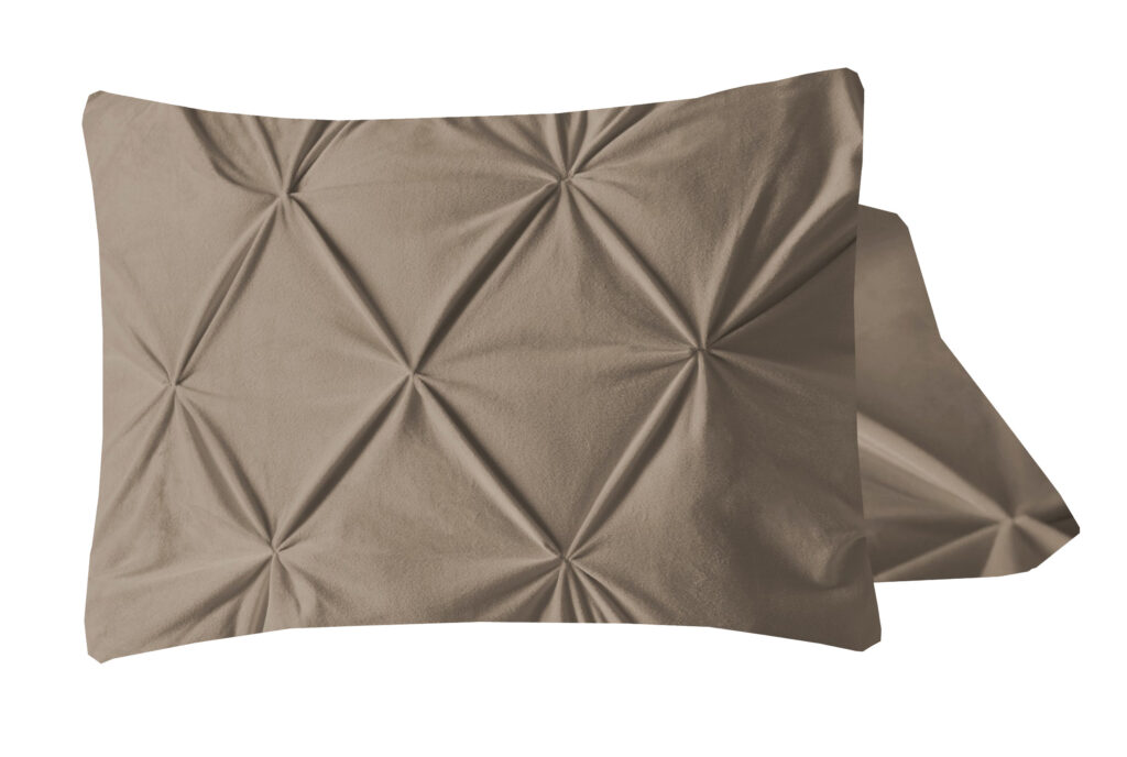 Velvet Pintuck 2pack kussenslopen Taupe 60 x 70 cm