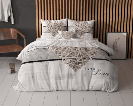 Sleeptime Home is heart Wit 140 x 200/220 cm
