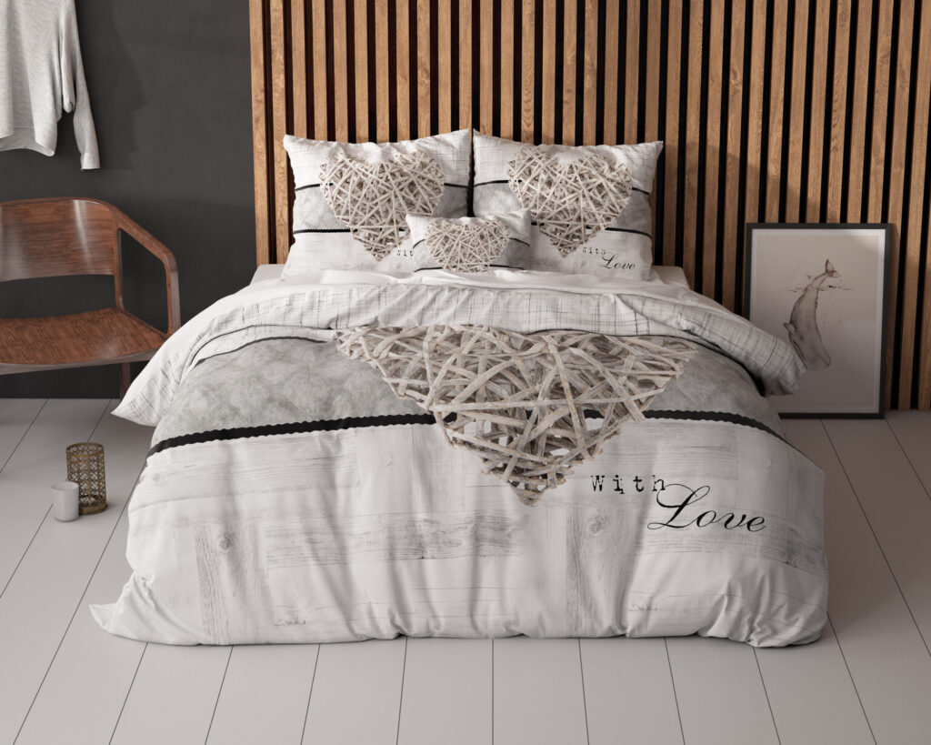 Sleeptime Home is heart Wit 200 x 200/220 cm