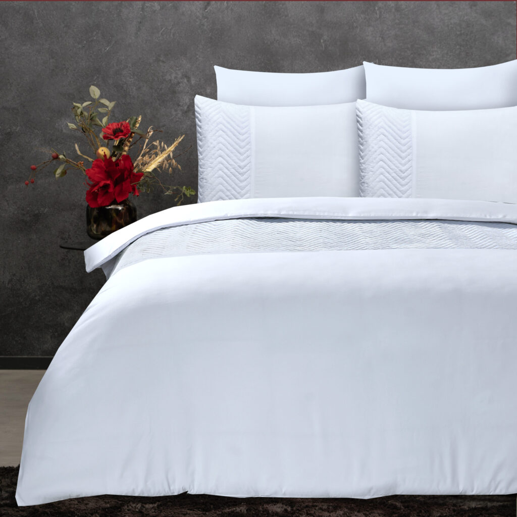Sleeptime Velvet Crossline Wit 140 x 200/220 cm