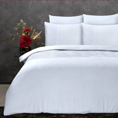 Sleeptime Velvet Crossline Wit 140 x 200/220 cm