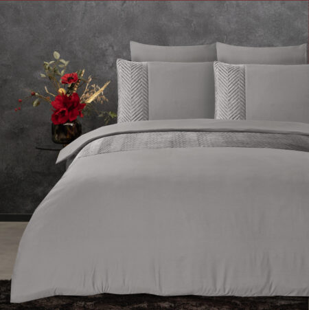 Sleeptime Velvet Crossline Zand/Grijs 200 x 200/220 cm