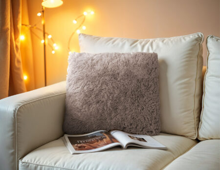 Primaviera Deluxe Polar bear Deep Taupe 50 x 50 cm