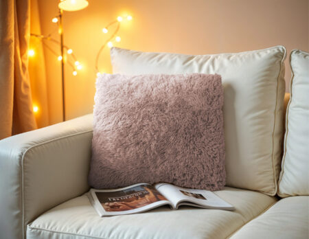 Primaviera Deluxe Polar bear Poeder Roze 50 x 50 cm