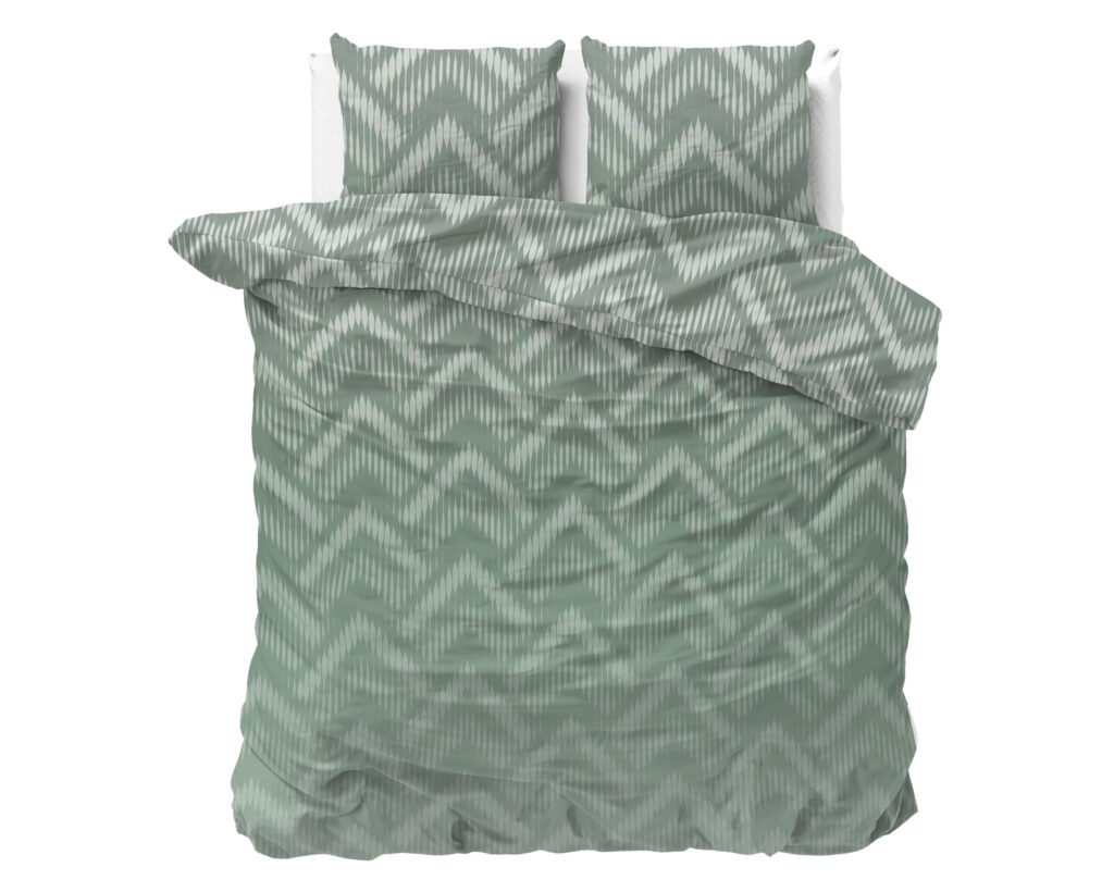 Sleeptime Wavey Shades Groen 200 x 200/220 cm
