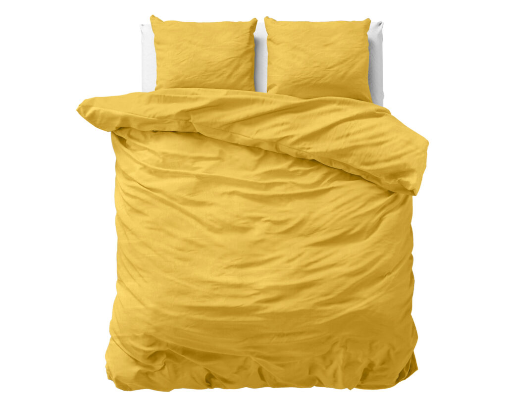Dreamhouse Stone washed Mustard 200 x 200/220 cm