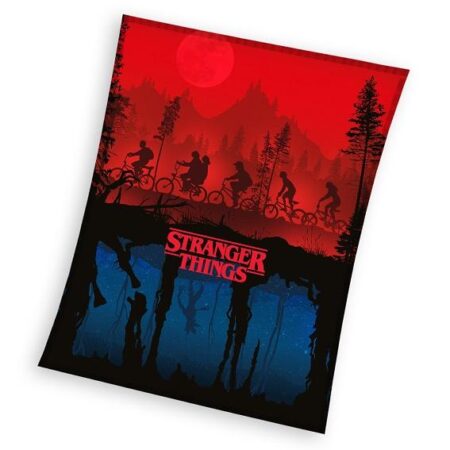 Stranger Things Fleece plaid 150 x 200 cm (rood/blauw)