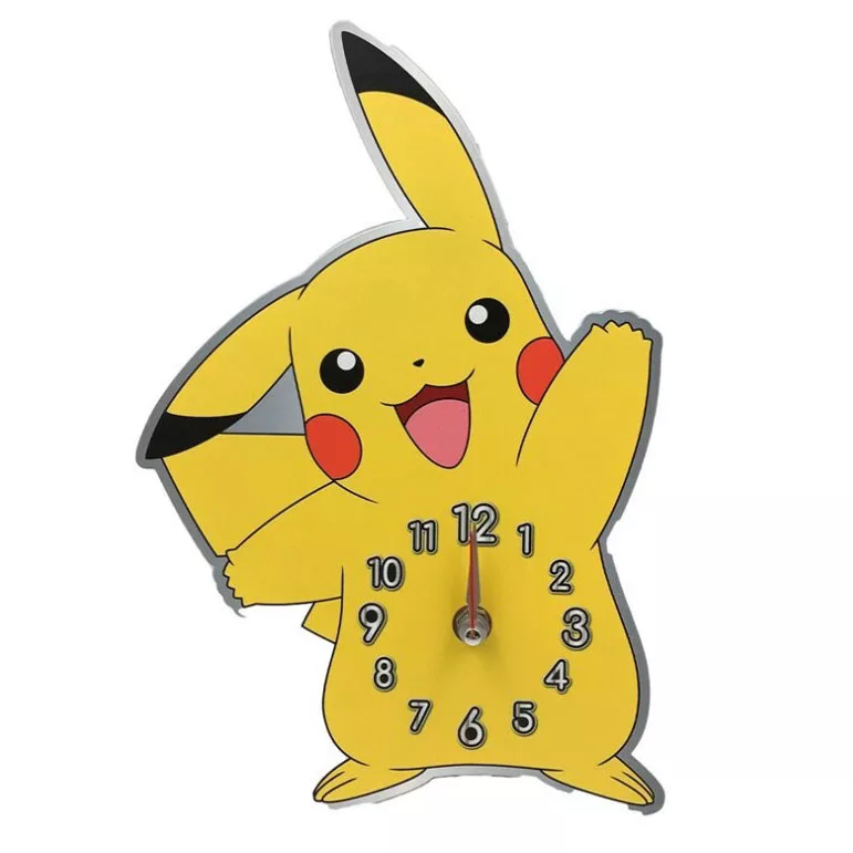 wandklok Pikachu 27 cm - geel