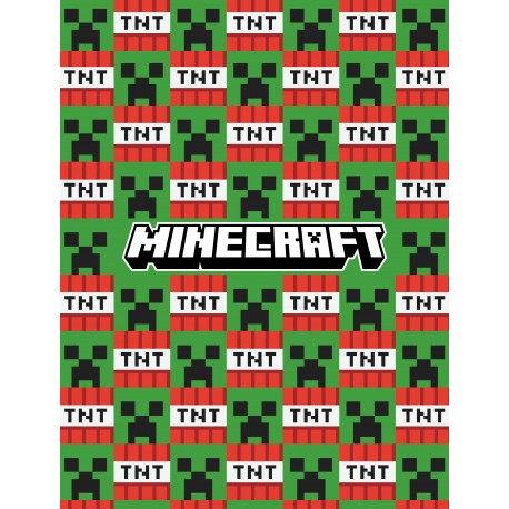 Minecraft fleece deken TNT creeper 130 x 170 cm