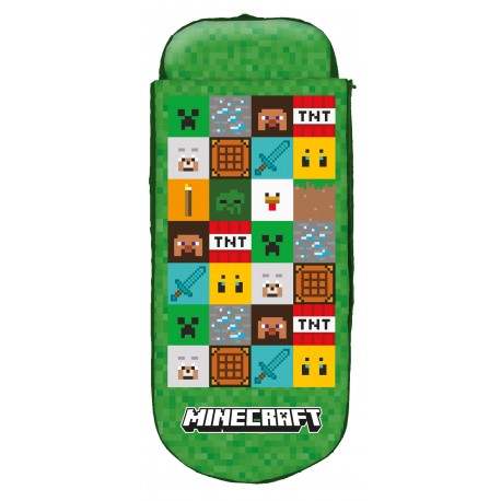 Minecraft opblaasbaar bed groen 150 x 62 x 20 cm